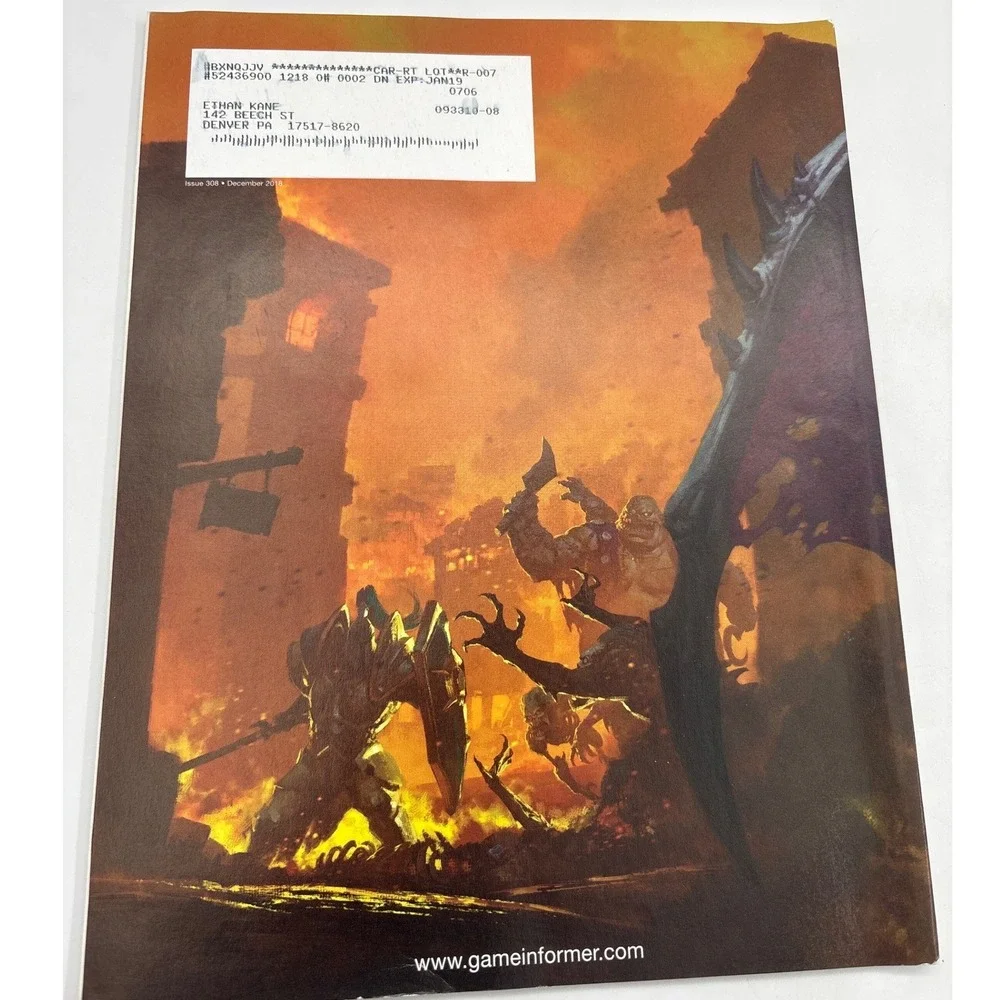 Game Informer Warcraft III Reforged Magazine 2018 Blizzard Cover Story Issue 308